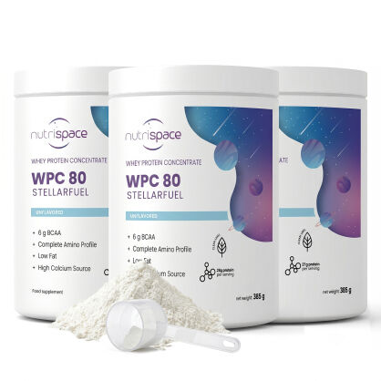 Zestaw Odżywka Białko nutrispace WPC 80 100% Naturalna 3x 385g