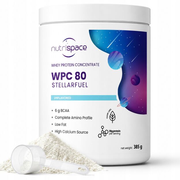 nutrispace WPC 80 385 g Białko 100% Czysty Koncentrat Bez Dodatków