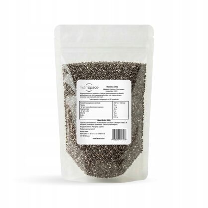 Nasiona Chia Szałwia Hiszpańska 100% Naturalne nutrispace 500g