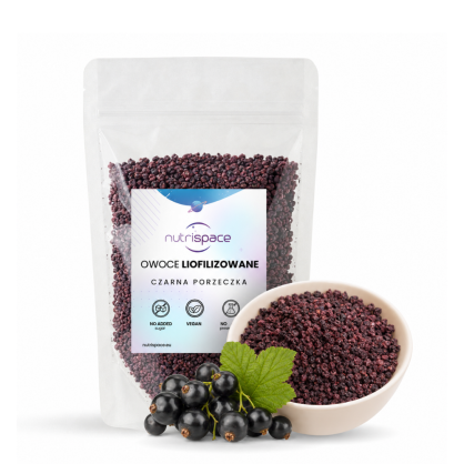 Czarna Porzeczka Liofilizowana Grys 100% Naturalna nutrispace 300 g