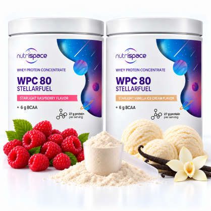 nutrispace WPC 80 Białko Zestaw 2x385g Koncentrat Białka Serwatki 2 Smaki