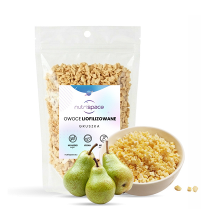 Gruszka Liofilizowana Grys 100% Naturalna nutrispace 300 g