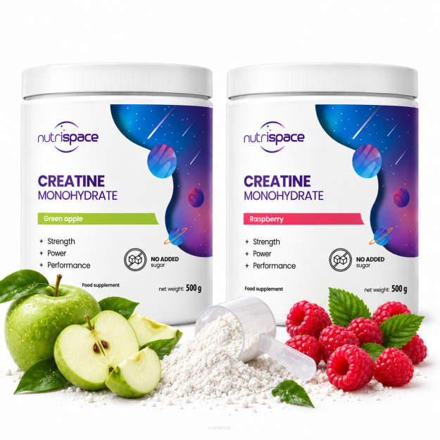 nutrispace Kreatyna Monohydrat 2x500g Zestaw 2 Smaki Kreatyny